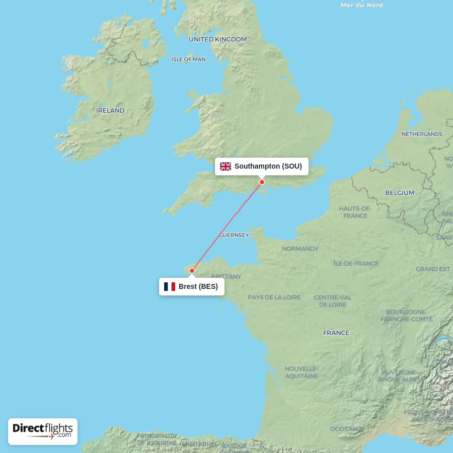 SOU - BES route map