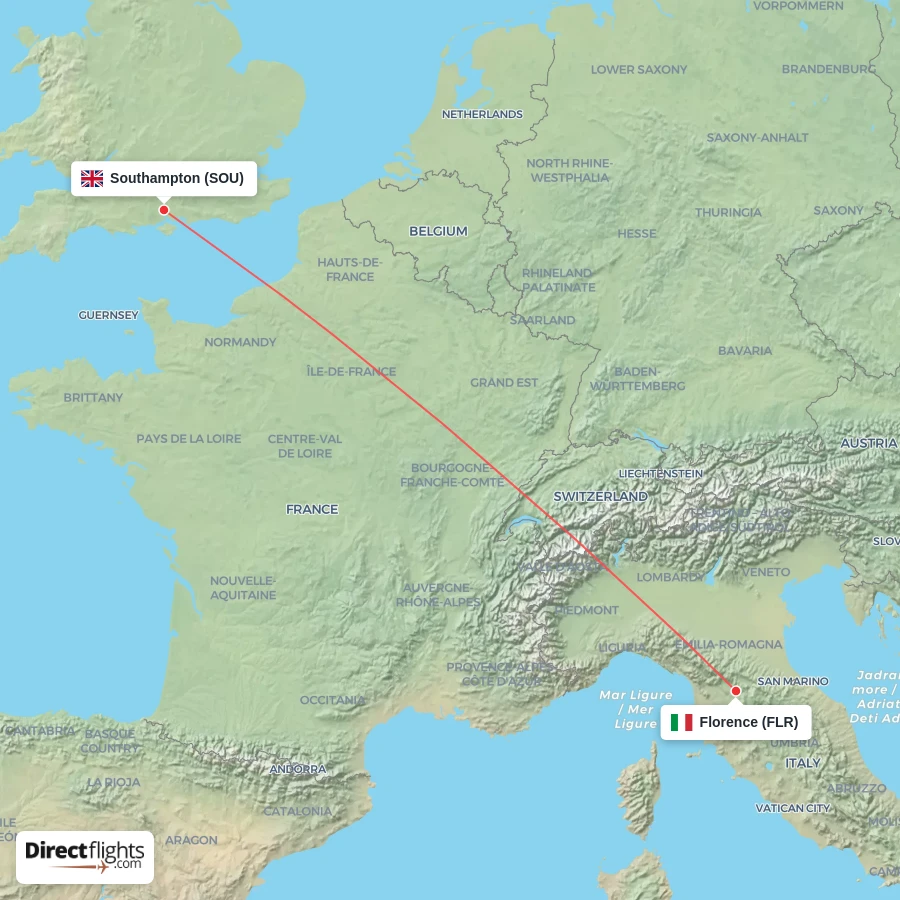 SOU - FLR route map