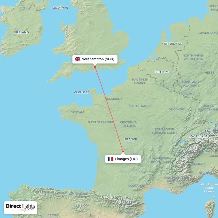 SOU - LIG route map