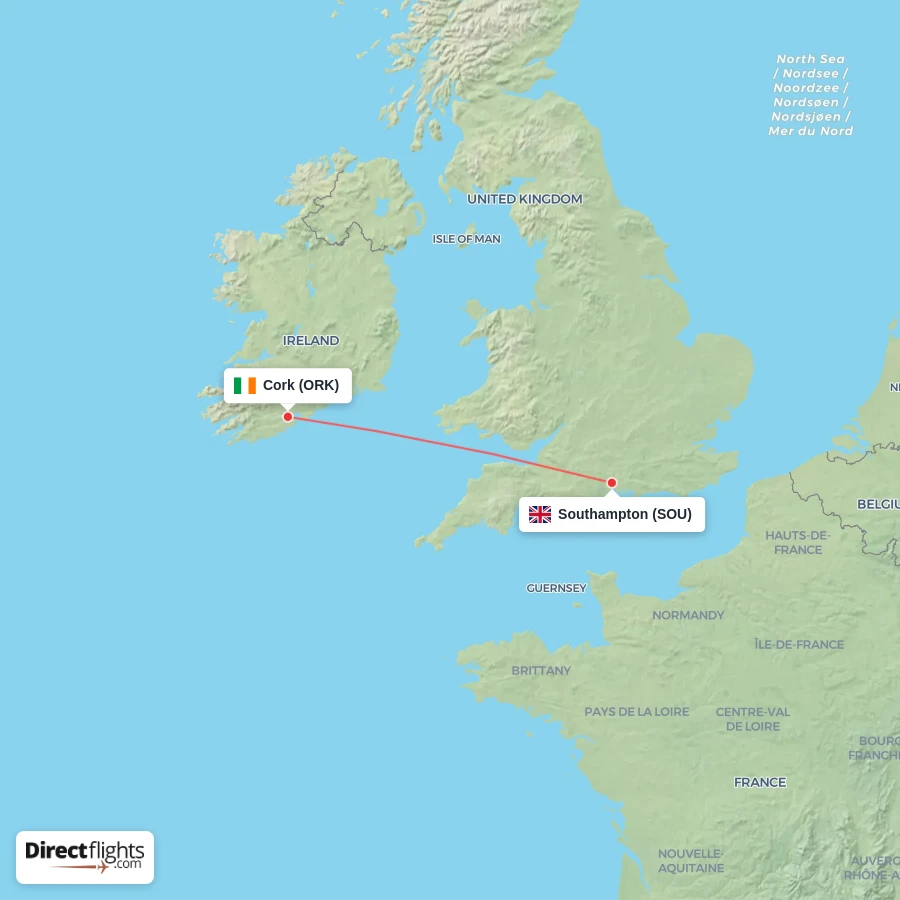 SOU - ORK route map