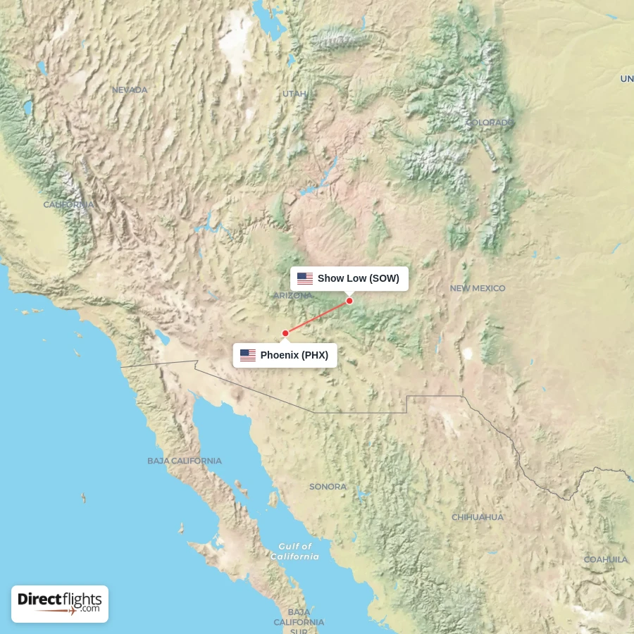 SOW - PHX route map