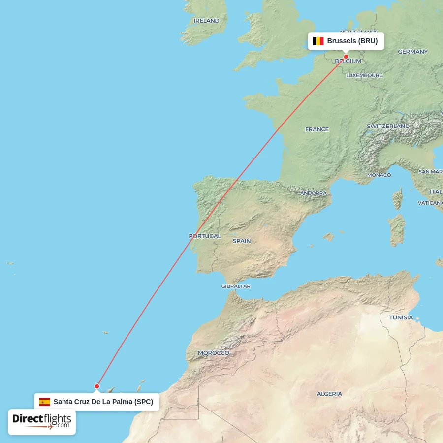 SPC - BRU route map