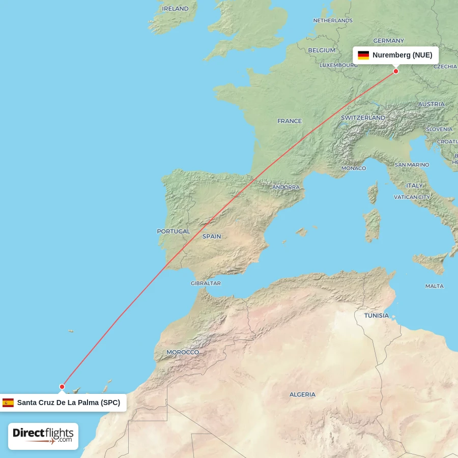 SPC - NUE route map