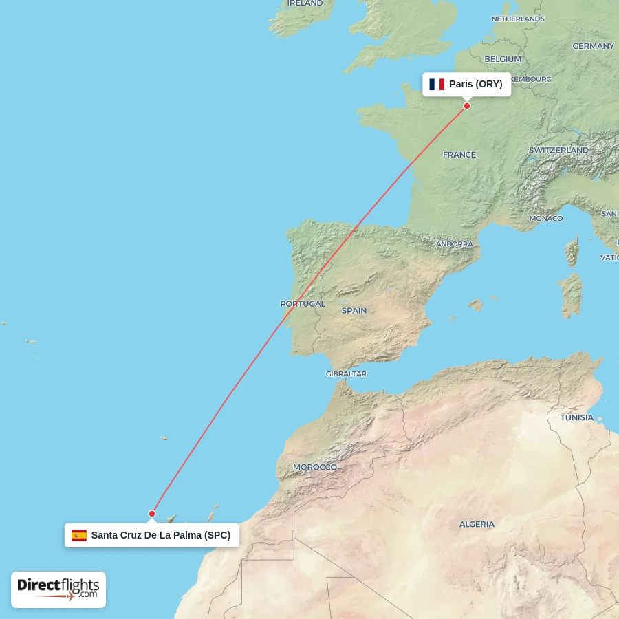 SPC - ORY route map