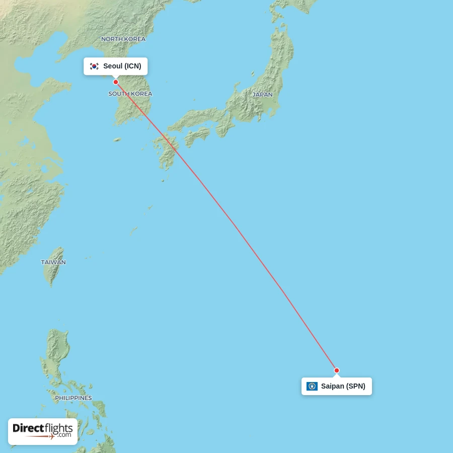 SPN - ICN route map