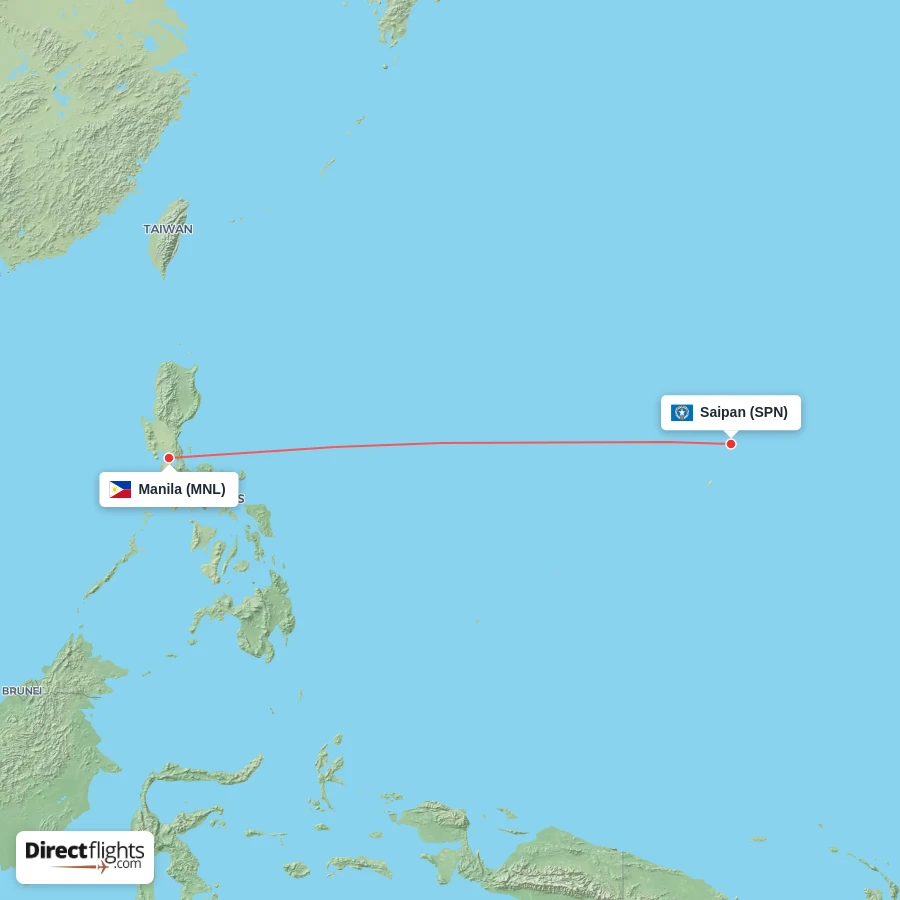 SPN - MNL route map