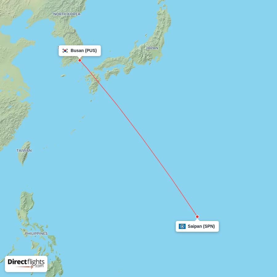 SPN - PUS route map