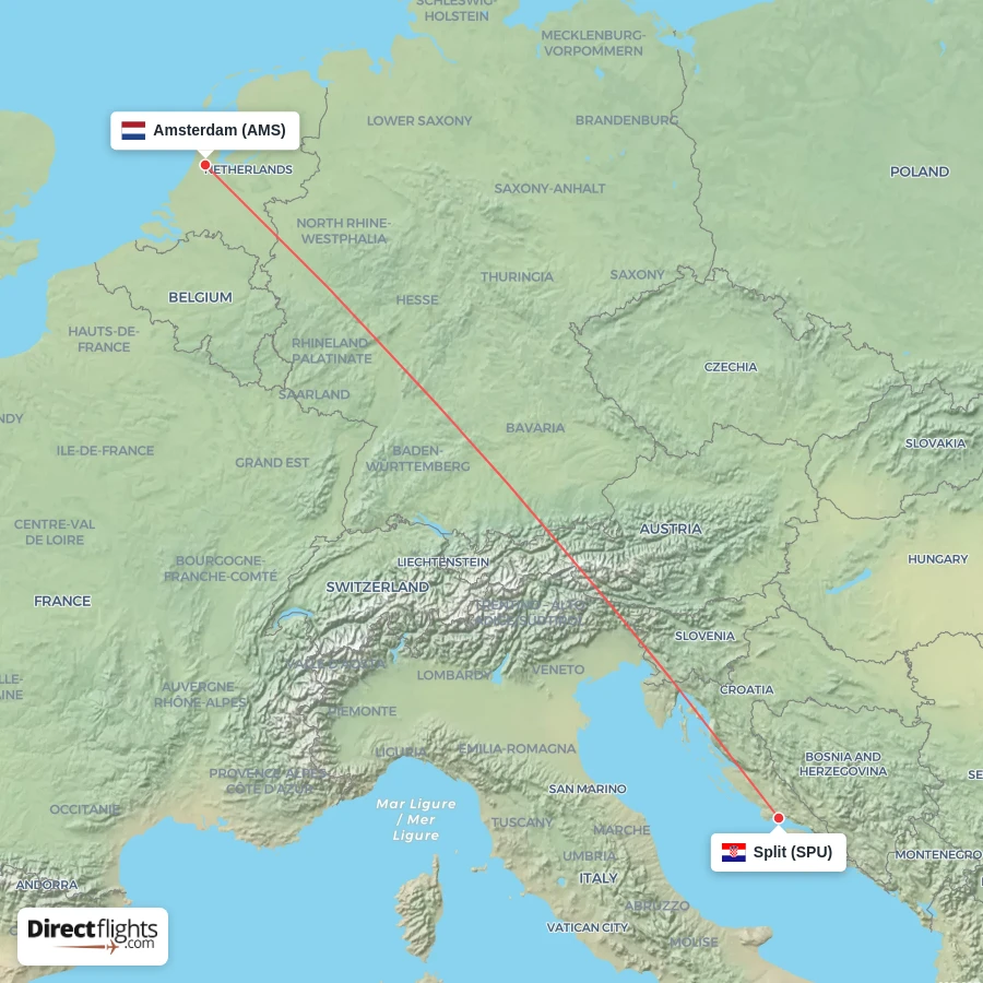 SPU - AMS route map