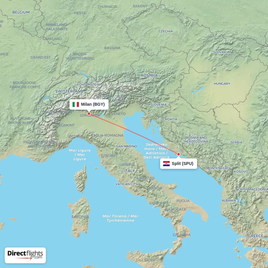 SPU - BGY route map