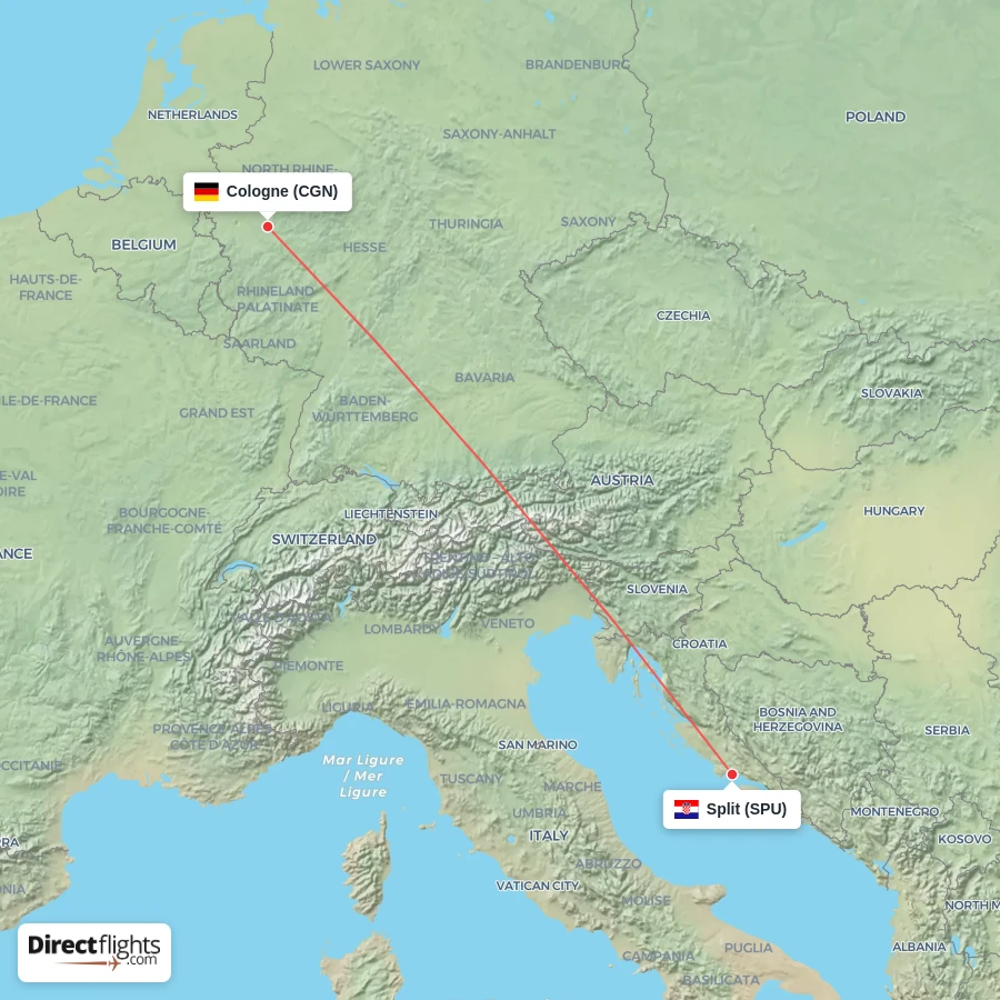 SPU - CGN route map