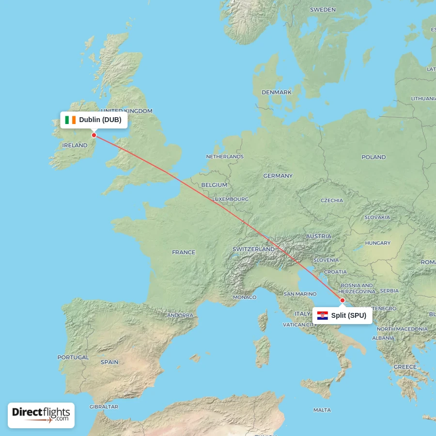 SPU - DUB route map