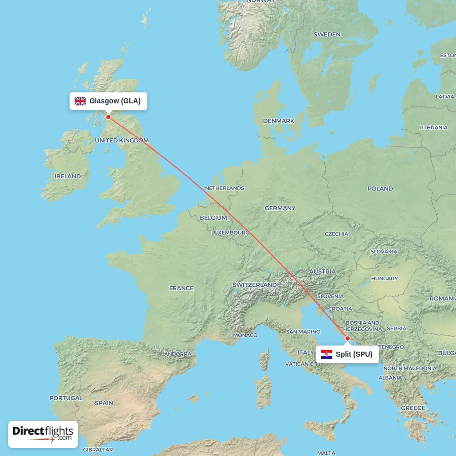 SPU - GLA route map