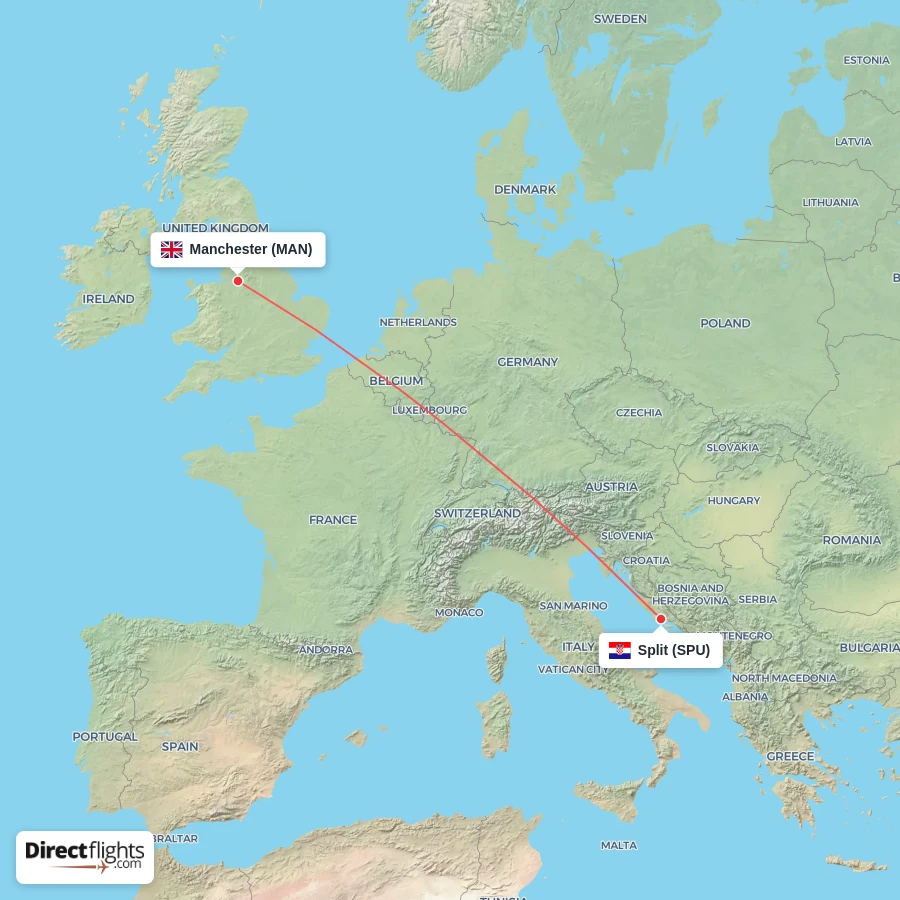 SPU - MAN route map