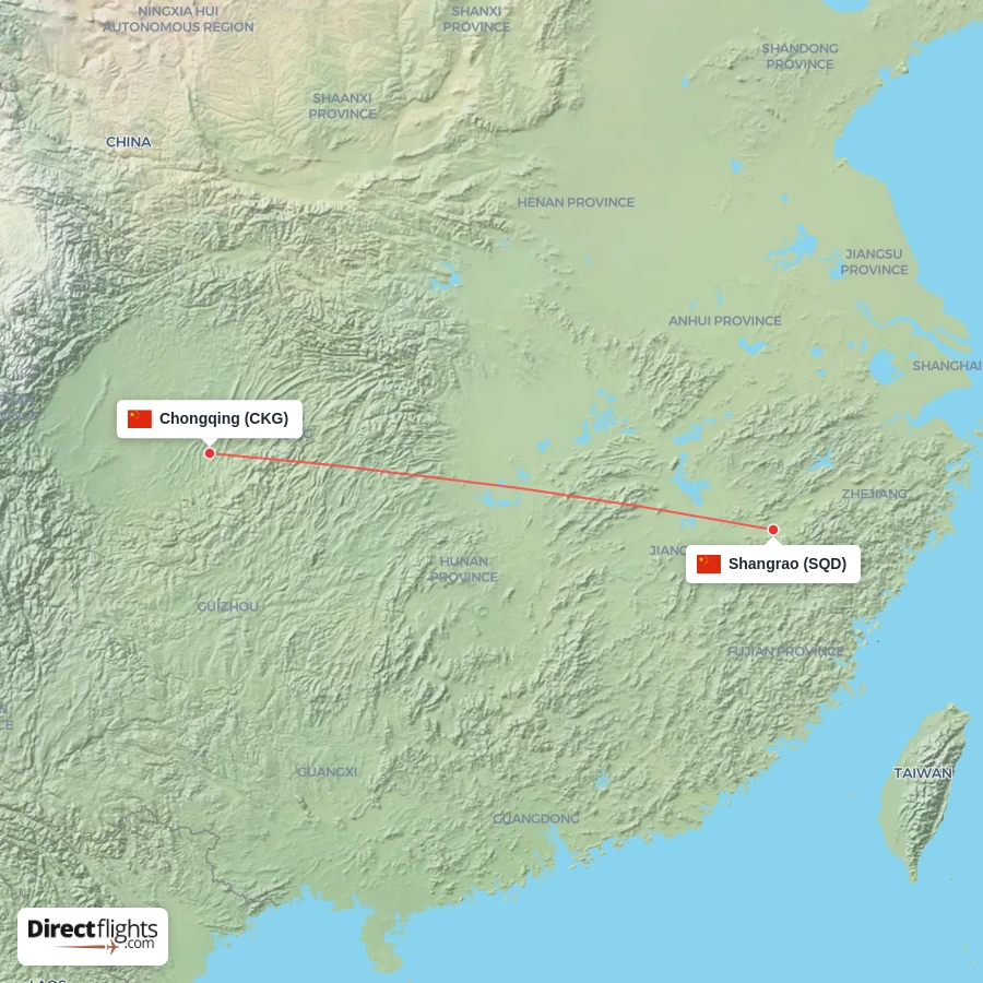 SQD - CKG route map