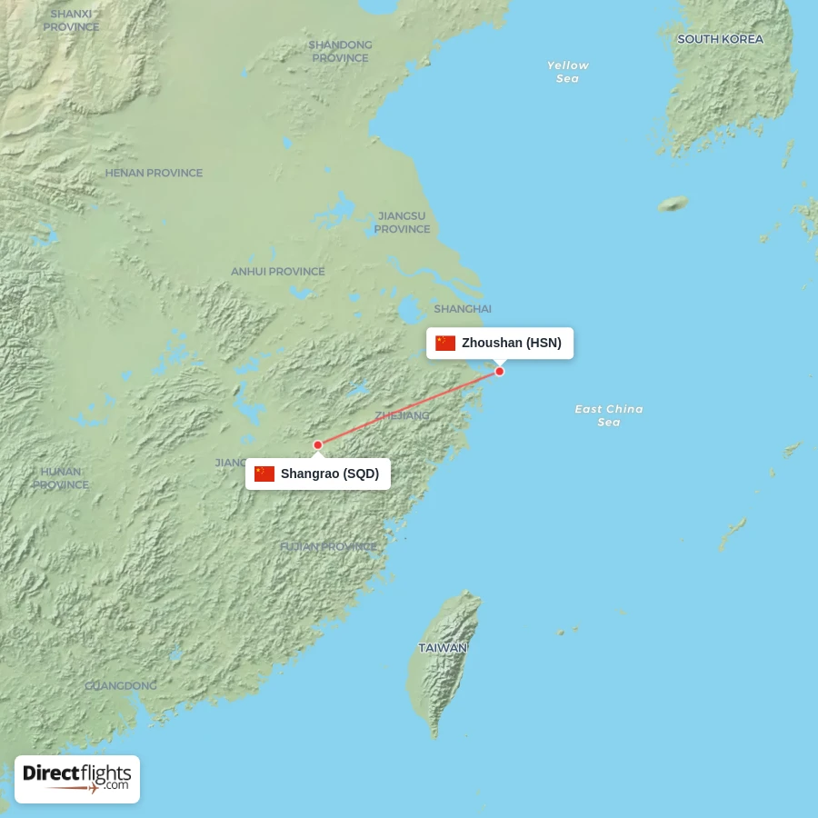 SQD - HSN route map