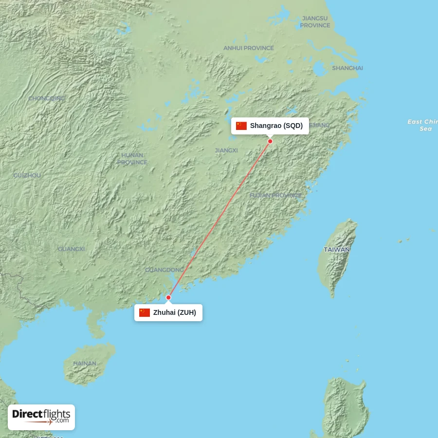 SQD - ZUH route map