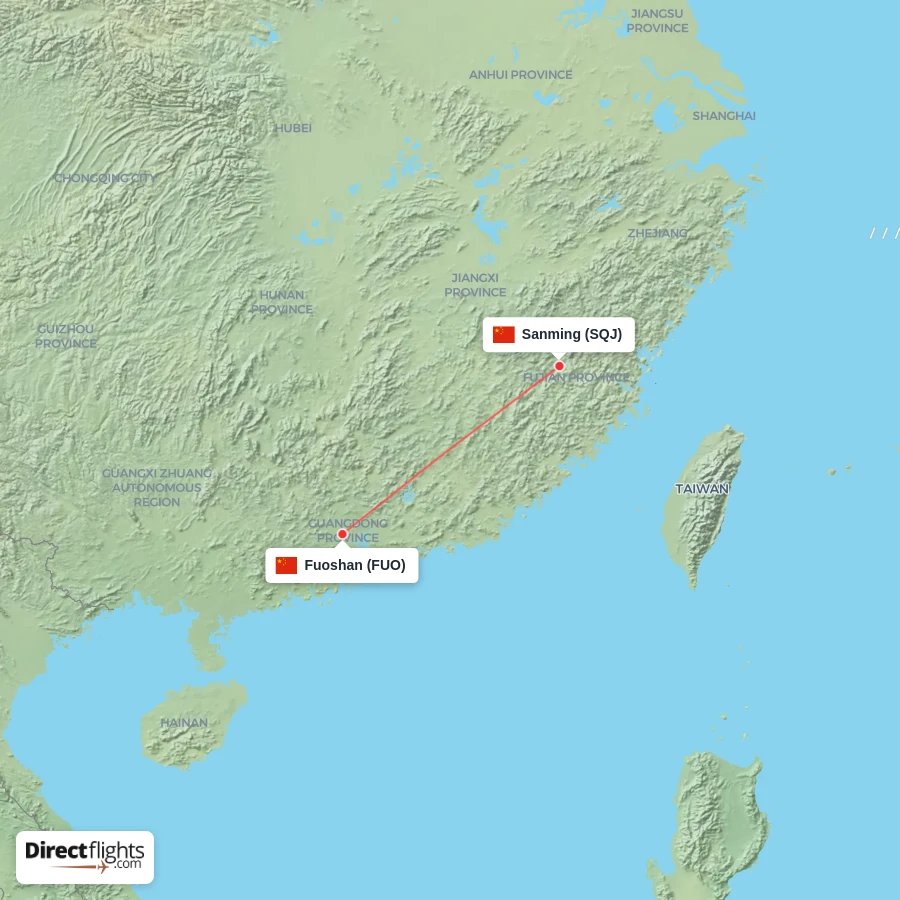 SQJ - FUO route map
