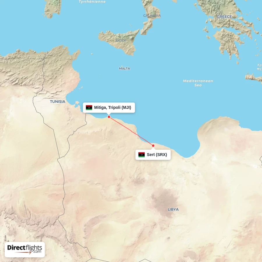 SRX - MJI route map