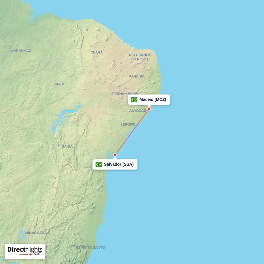 SSA - MCZ route map