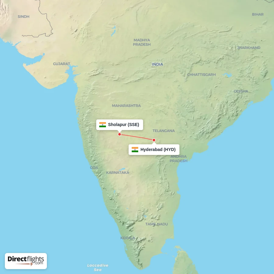 SSE - HYD route map
