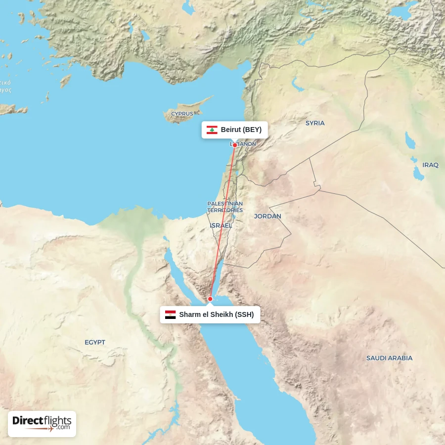SSH - BEY route map
