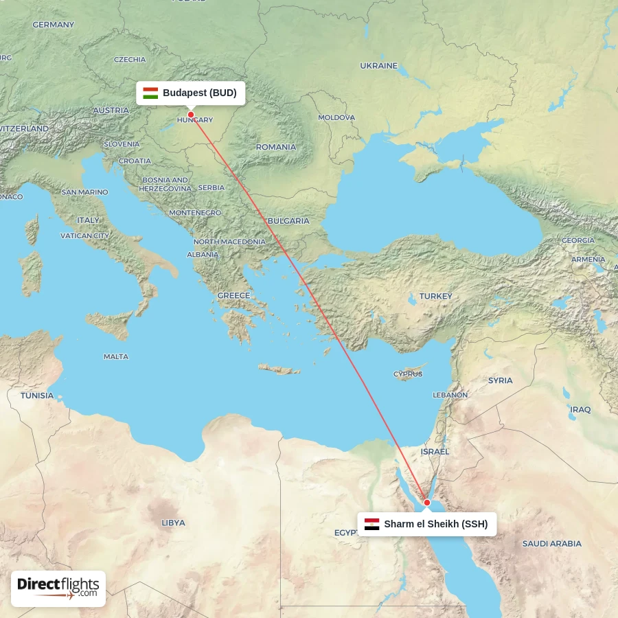 SSH - BUD route map