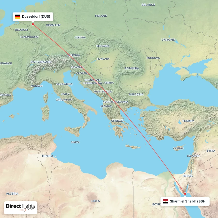 SSH - DUS route map