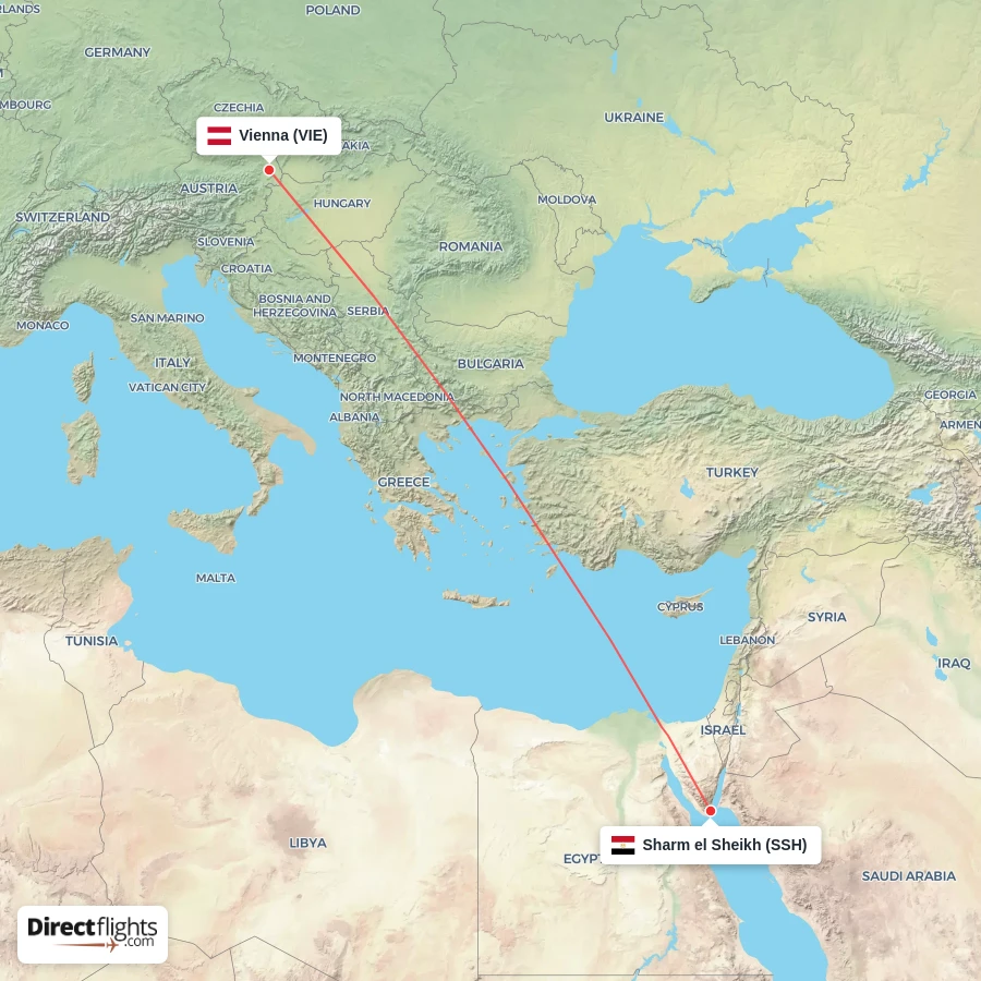 SSH - VIE route map
