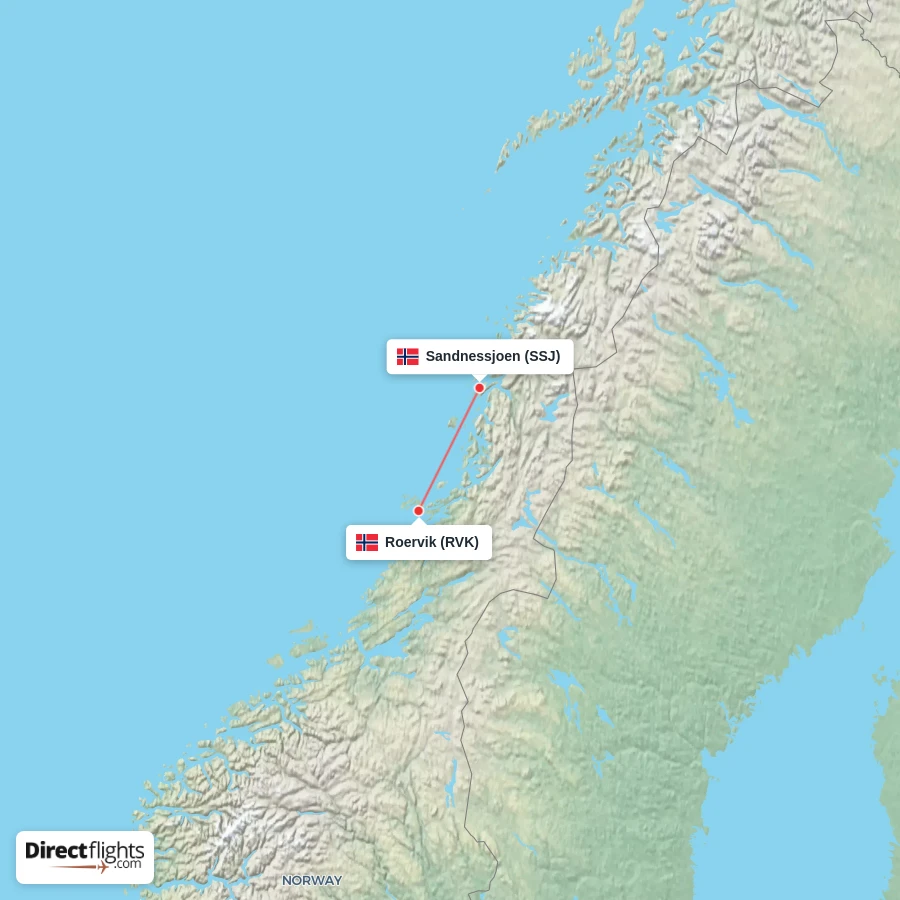SSJ - RVK route map