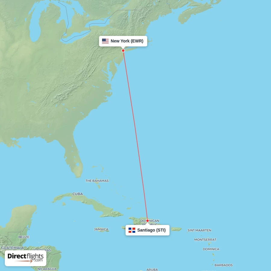 STI - EWR route map