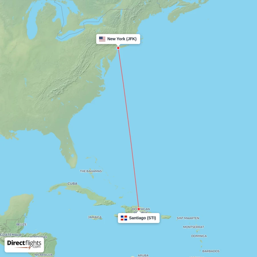 STI - JFK route map