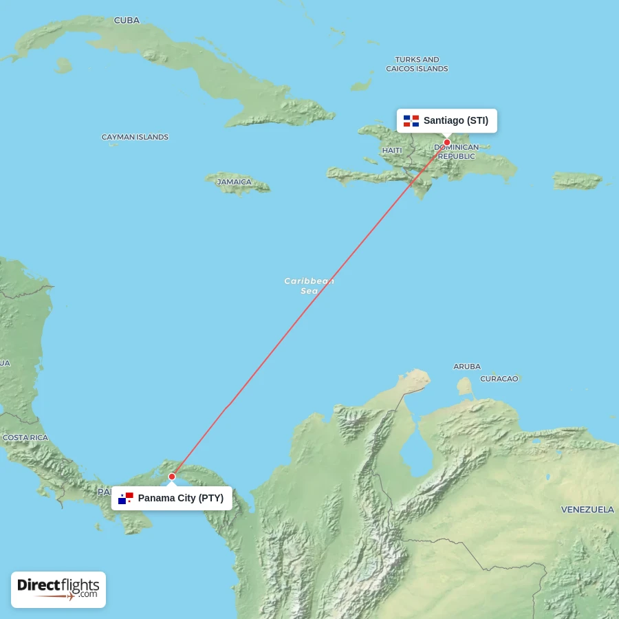 STI - PTY route map