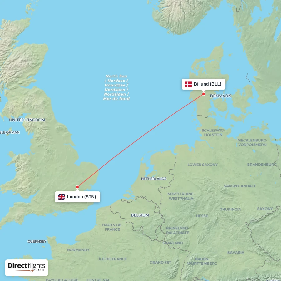 STN - BLL route map