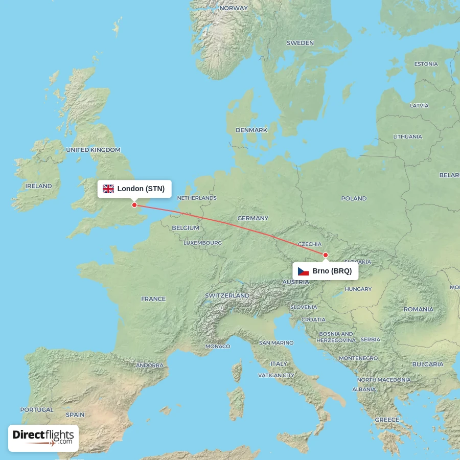STN - BRQ route map