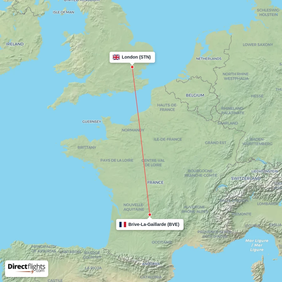 STN - BVE route map