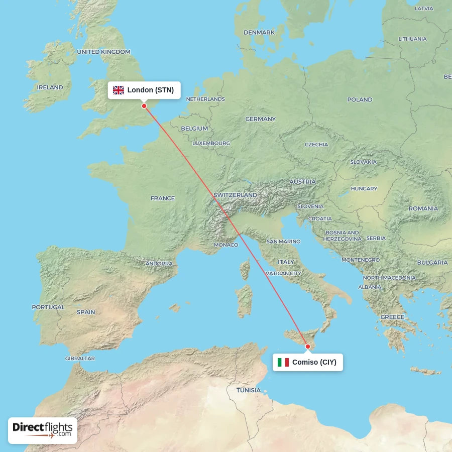 STN - CIY route map
