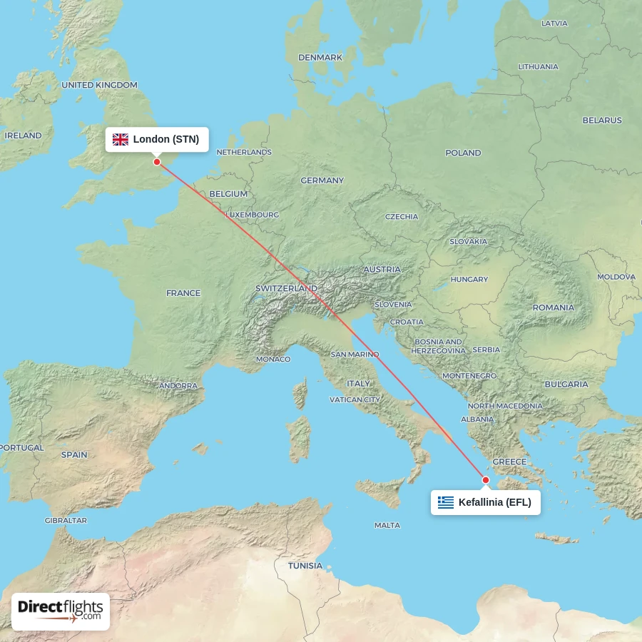STN - EFL route map