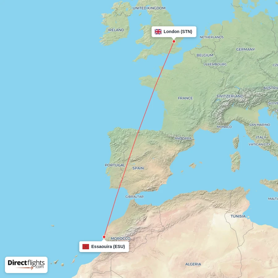 STN - ESU route map
