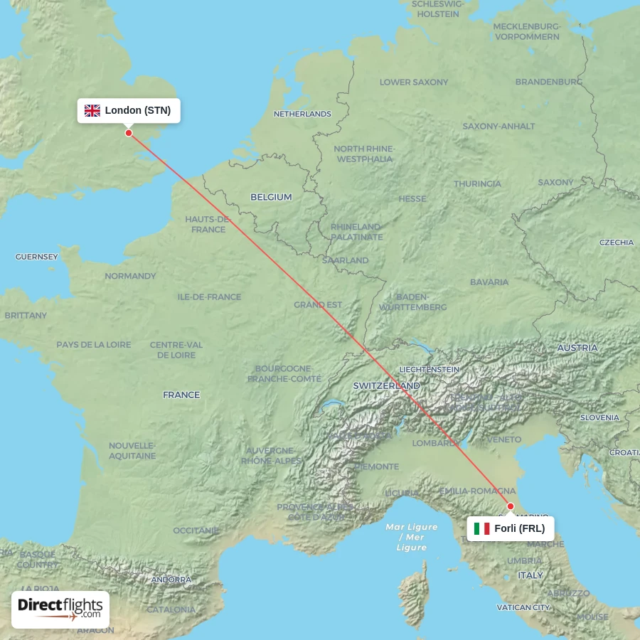STN - FRL route map