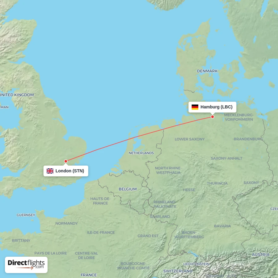 STN - LBC route map