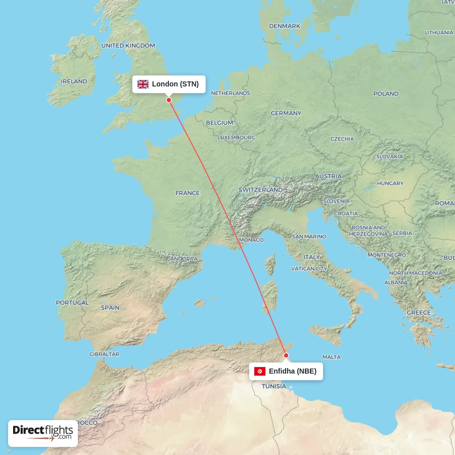 STN - NBE route map