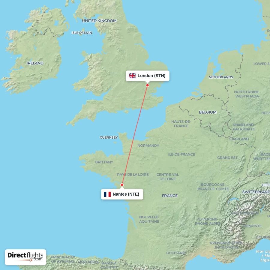 STN - NTE route map