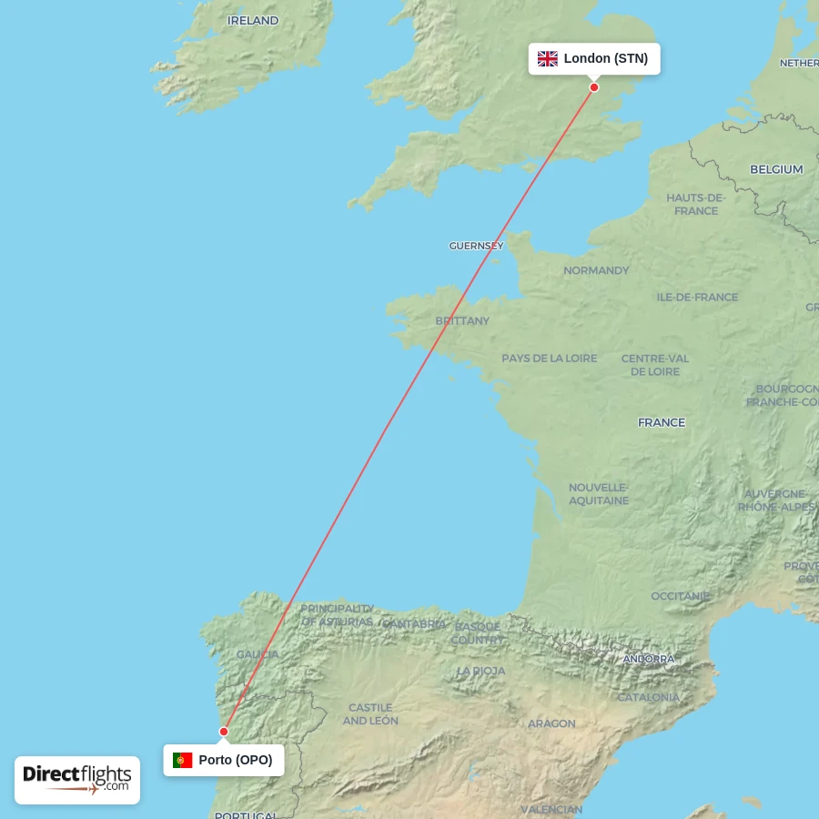 STN - OPO route map