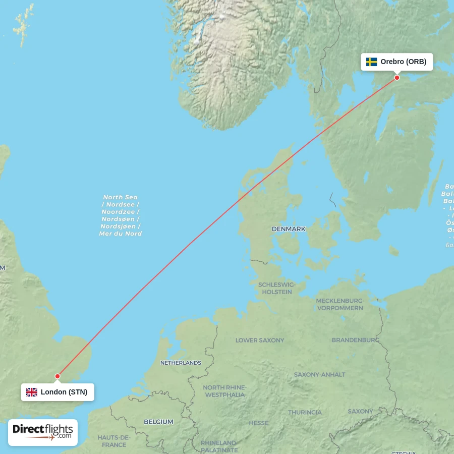 STN - ORB route map