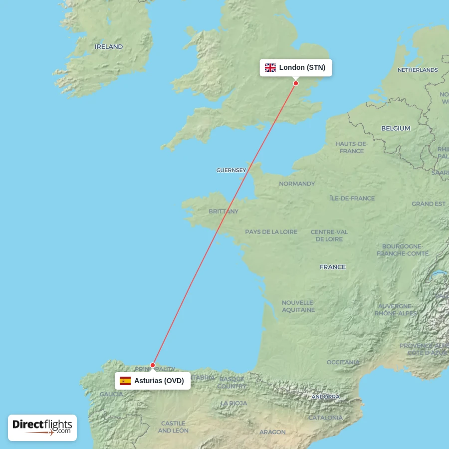 STN - OVD route map