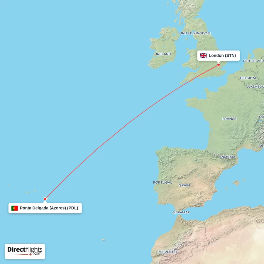 STN - PDL route map