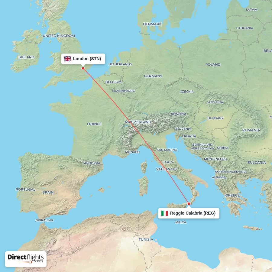 STN - REG route map