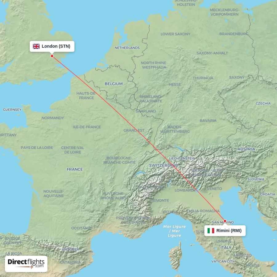 STN - RMI route map