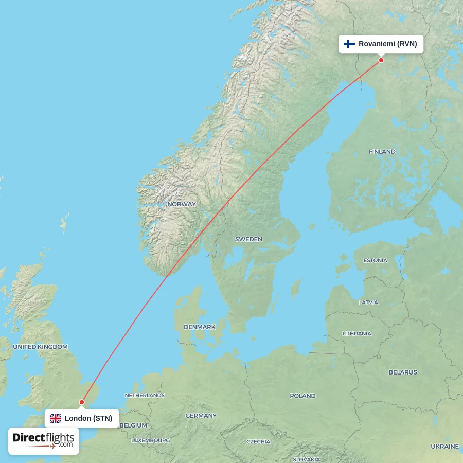 STN - RVN route map
