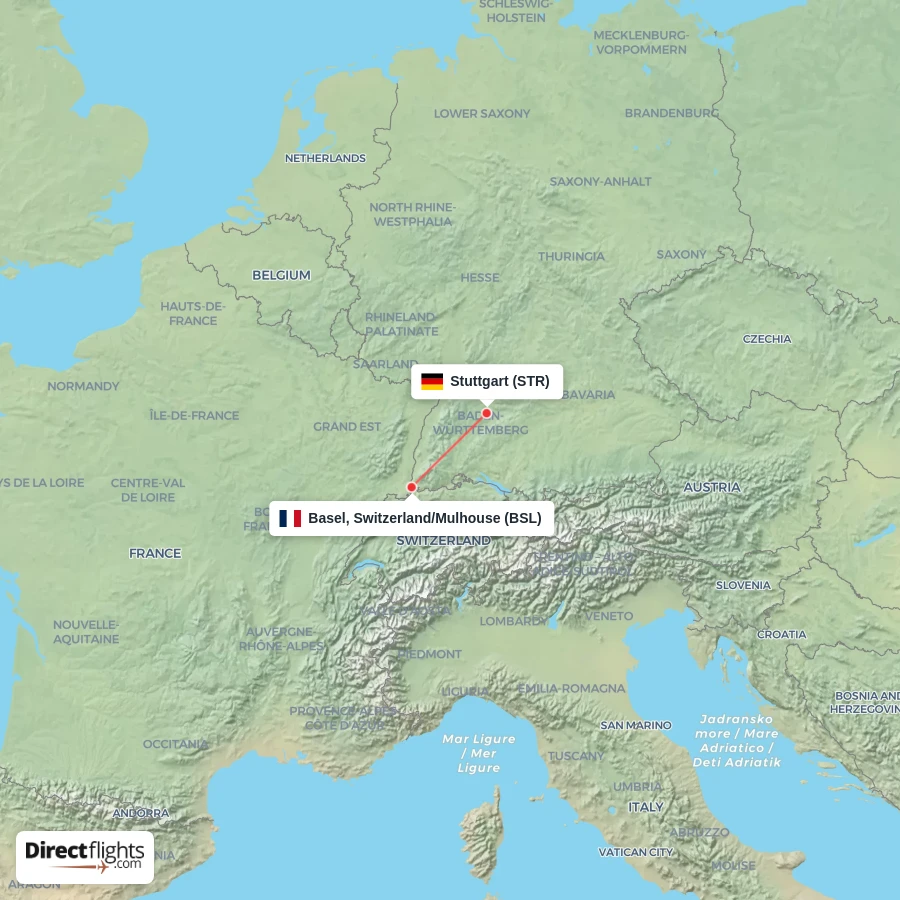 STR - BSL route map